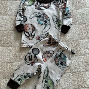Disney Character Pajama baby unisex Set